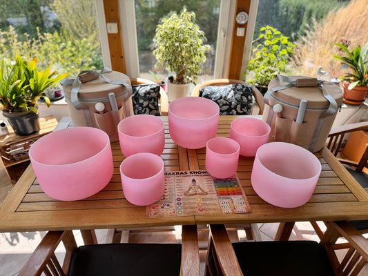 Kristall Klangschalen Rosa